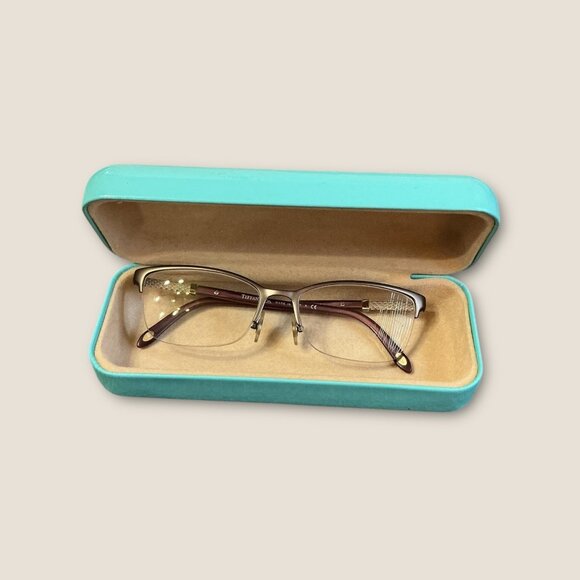 Tiffany & Co. Turquoise Eyeglass Case With Glasses FOR FRAMES ONLY - Picture 2 of 10